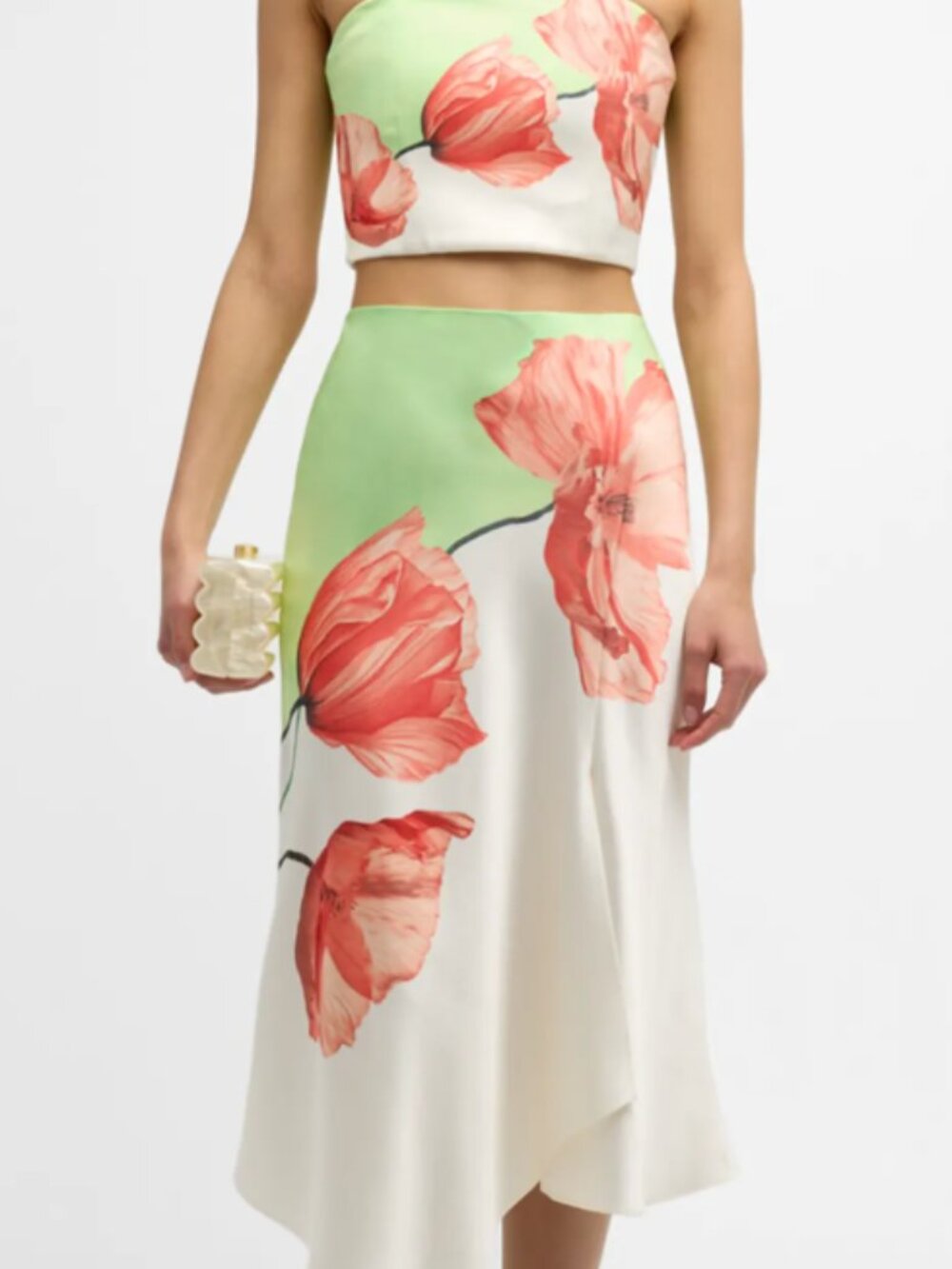 Alice + Olivia Ceresi Top and Harmony Floral skirt